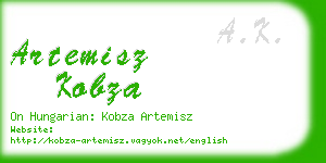 artemisz kobza business card
